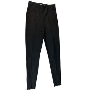 Zara NWT Legging Hi-Rise Black Size Small Side Zipper on Ankle & Waist Stretch